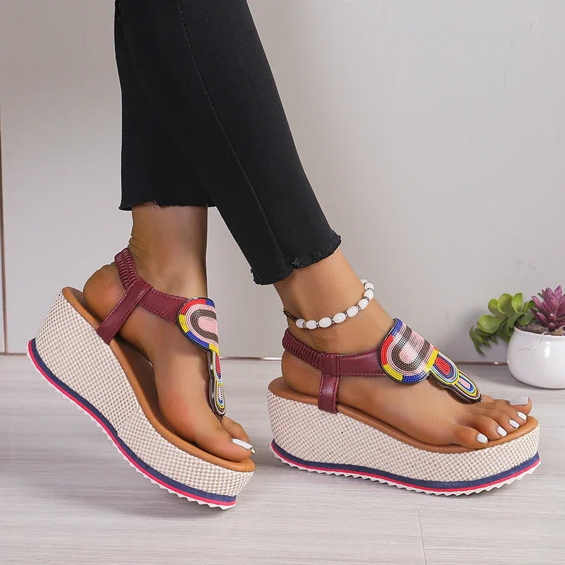 Women Sandal 2024 New Summer Fashion Shoes for Women Plus Size Open Toe Wedges Sandals Women Luxury Designer Platform Sandals