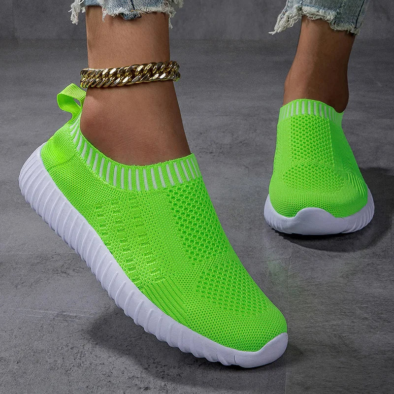 Women Casual Sneakers Mesh Breathable Sport Shoes for Woman Vulcanized Shoes Summer Female Socks Walking Shoes Woman Footwear