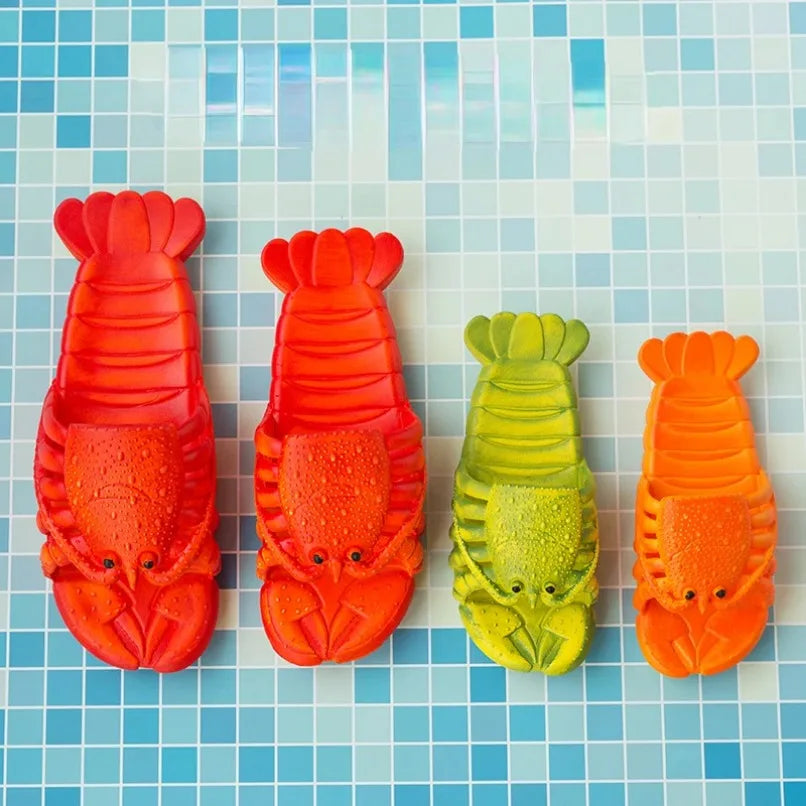 Lobster Slippers Flip Flops Clapper Woman Children Summer Home Cloud Beach Non Slip Slides Eva Sandals Men Male Funny Shoes 2025