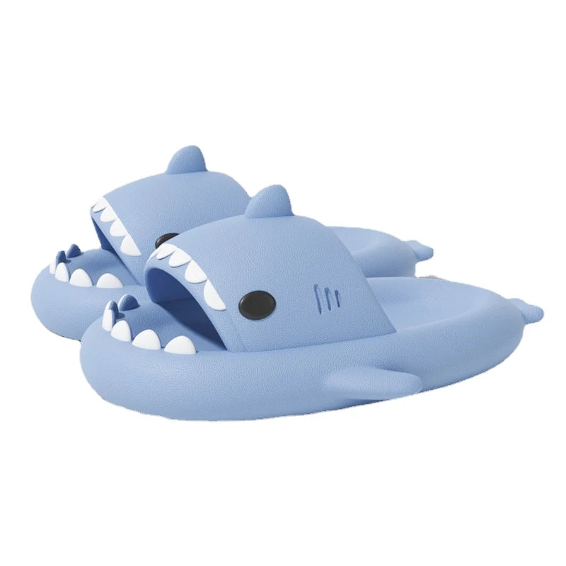 4CM Shark Slippers Women Fashion Slides Men Street Flip Flops Children's Cartoon Sandals Adults Indoor Bathroom Shoes