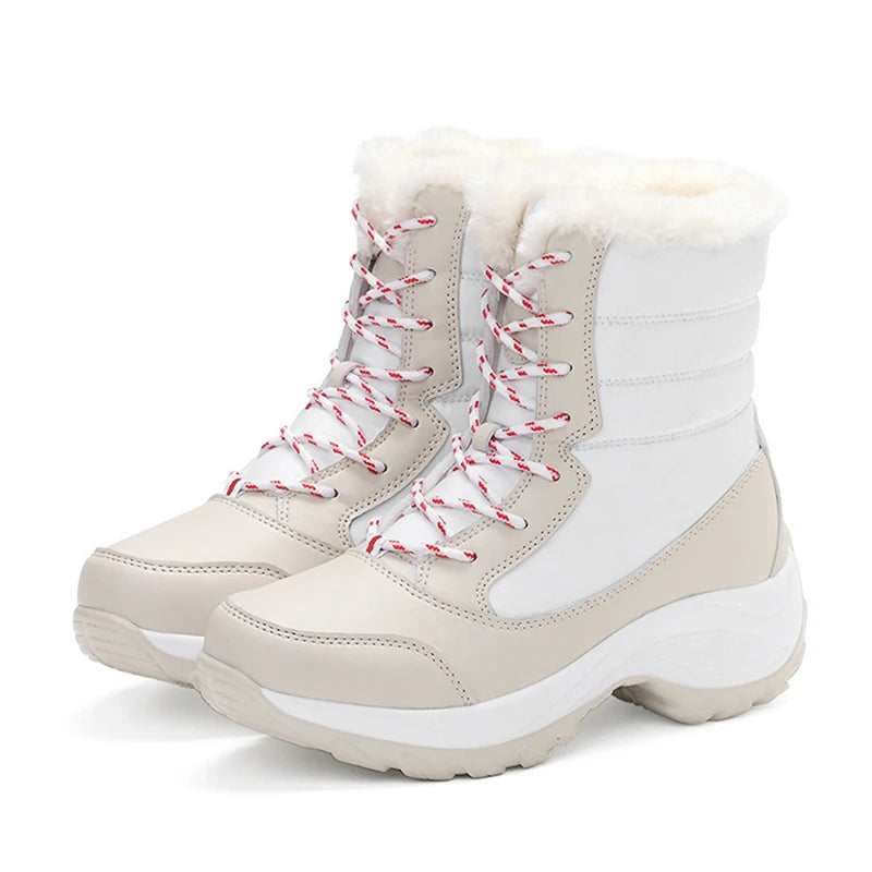 Snow Women's Boots Lightweight Woman Shoes Platform Shoes Women Plush Mid High Boots New Botas Mujer Winter Ladies Boots