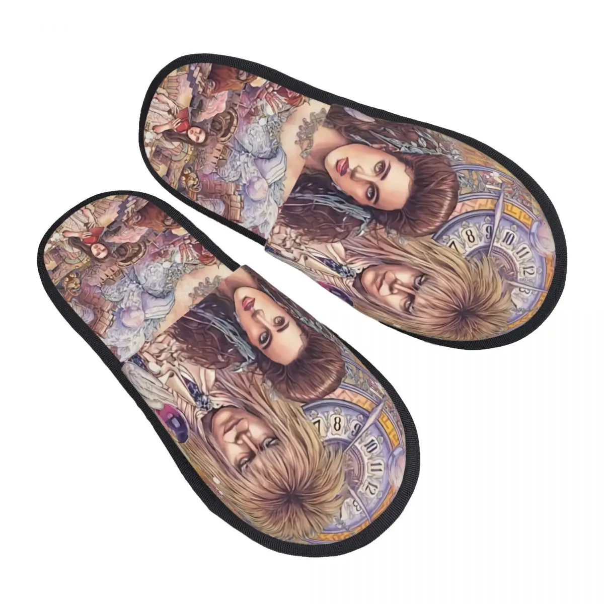Custom Labyrinth Jareth The Goblin King Soft Memory Foam House Slippers Women Fantasy Film Comfy Warm Anti-Skid Slipper