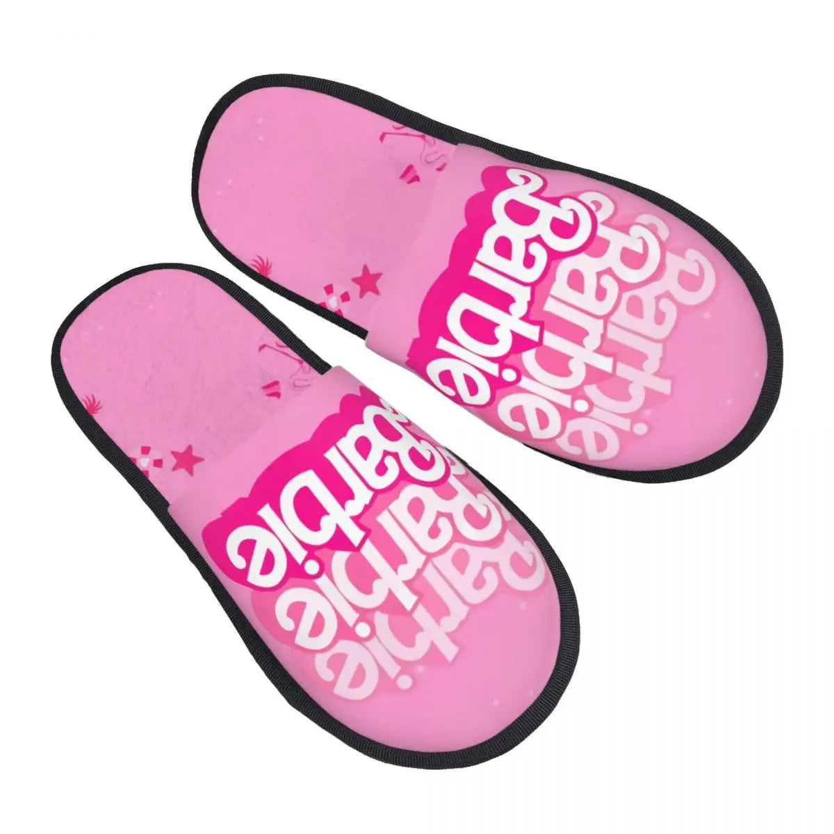 Custom Barbie Memory Foam Slippers Women Comfy Warm House Slippers