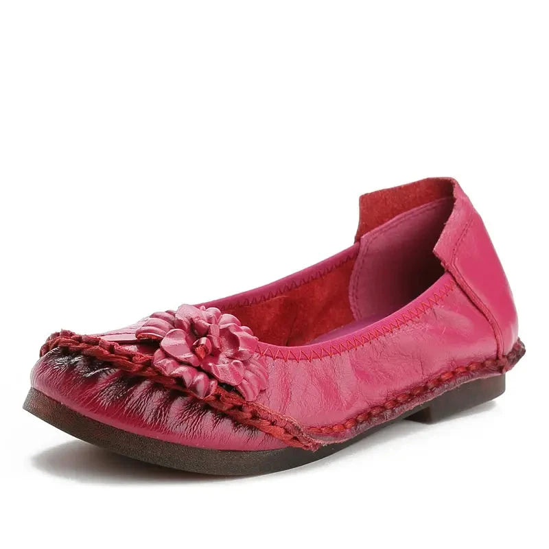 Women Genuine Leather Shoes Female Brand High Quality Comfort Flats Mom Casual Summer Shoes 2023 Fashion Oxford Flats