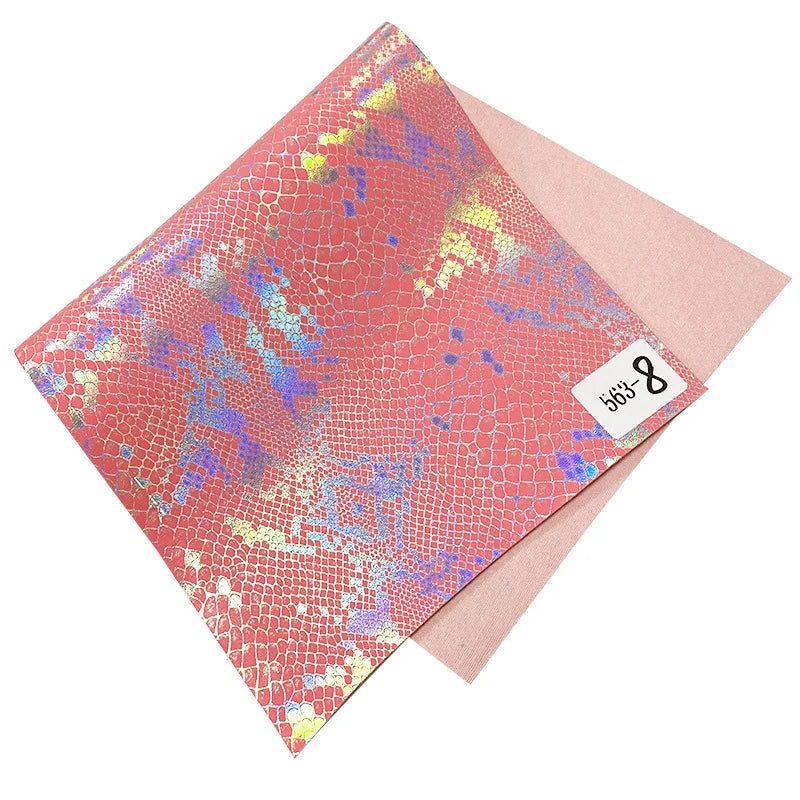 8 Inch (200mm) Heel, 4 Inch (100mm) Platform Lace-Up Front Pole Dancing Ankle Boot With Hologtaphic Serpentine Print Upper