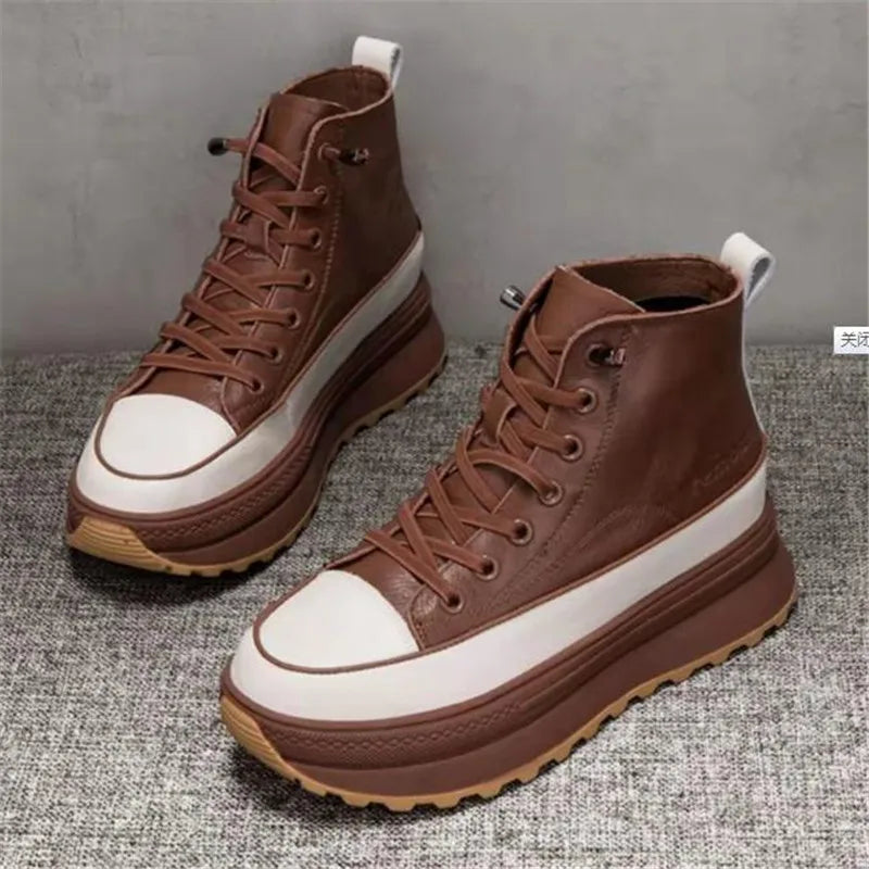 New Sneakers Women Vulcanized Shoes Fashion High Top Ladies Trainer Sport Zapatillas Mujer Platform Sneakers Women Shoes