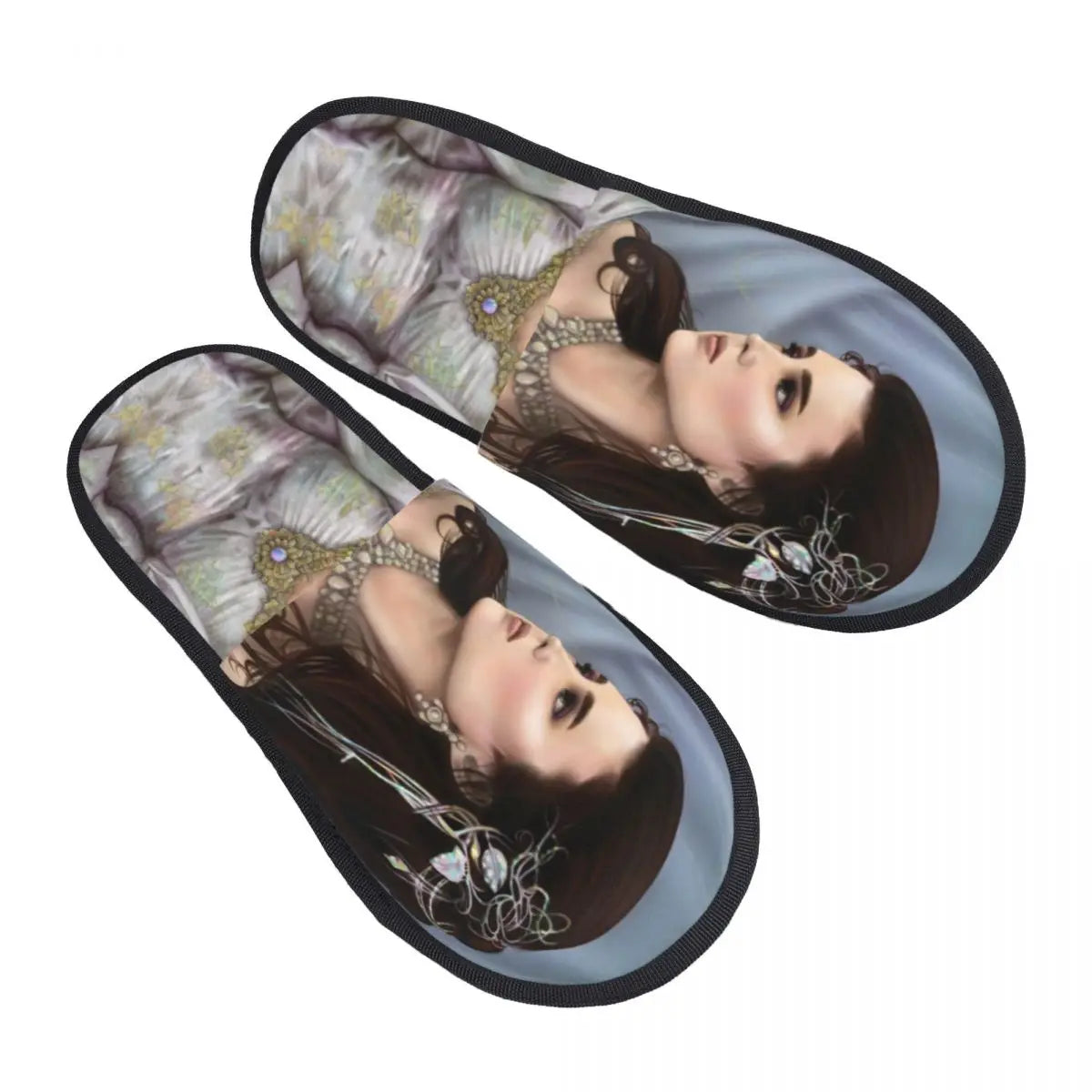 Custom Labyrinth Jareth The Goblin King Soft Memory Foam House Slippers Women Fantasy Film Comfy Warm Anti-Skid Slipper