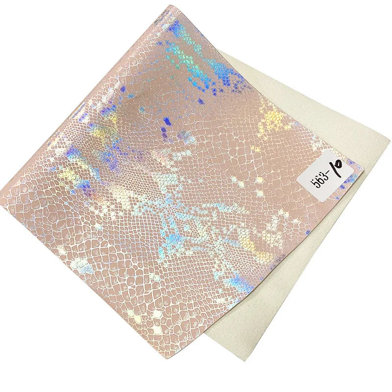 8 Inch (200mm) Heel, 4 Inch (100mm) Platform Lace-Up Front Pole Dancing Ankle Boot With Hologtaphic Serpentine Print Upper