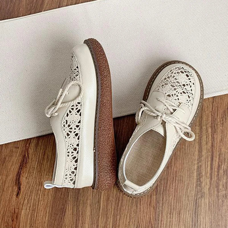 Casual Shoes Woman Flat Sneakers Women Shoes Ladies Platform Shoes 2023 Lace-up Women Flats Female Shoes Loafers Zapatos Mujer
