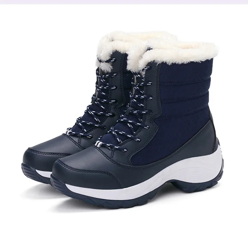 Snow Women's Boots Lightweight Woman Shoes Platform Shoes Women Plush Mid High Boots New Botas Mujer Winter Ladies Boots