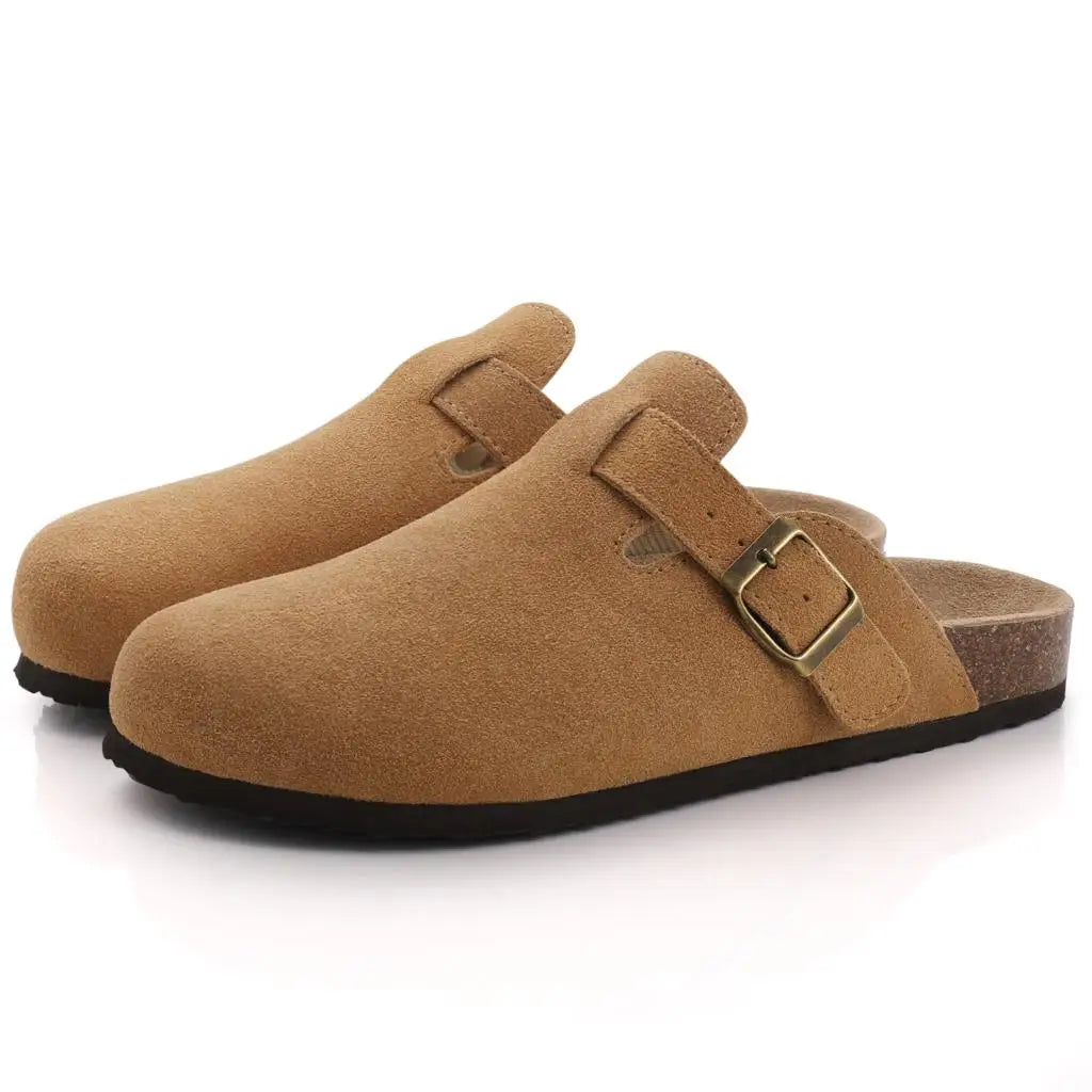 Litfun Classic Cork Clogs For Women Men Cork Footbed Mules For Men Comfort Beach Slippers Slip-on Potato Shoes Evening Sandals