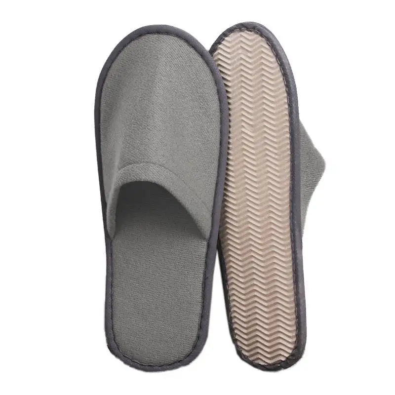 1Pair Indoor Simple Soft Slippers Portable Women Men Disposable Slippers Hotel Travel Spa Slides For Bedroom Flip Flop Non-slip