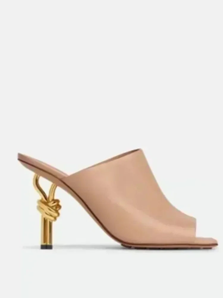 2025 Summer New 10cm Thin High Heel Women's Sandals Fashion Toothed Irregular High Heel Party Skirt 43 Large Cool Slippers