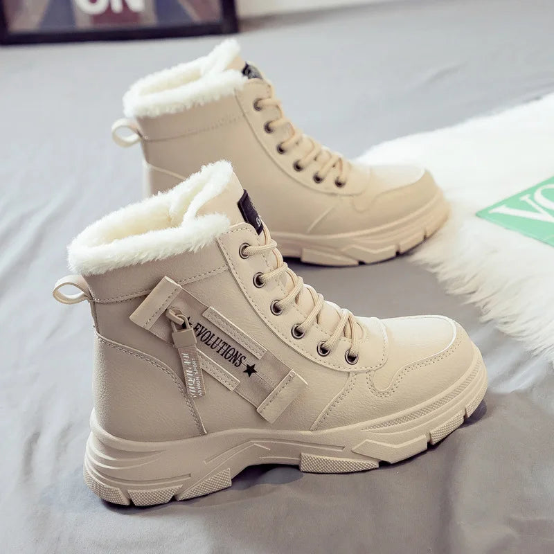2025 NEW Winter Snow Boots for Women Casual High-top Shoes Fashion Warm Womens Sneakers Platform Ankle Boots Plus Size 43
