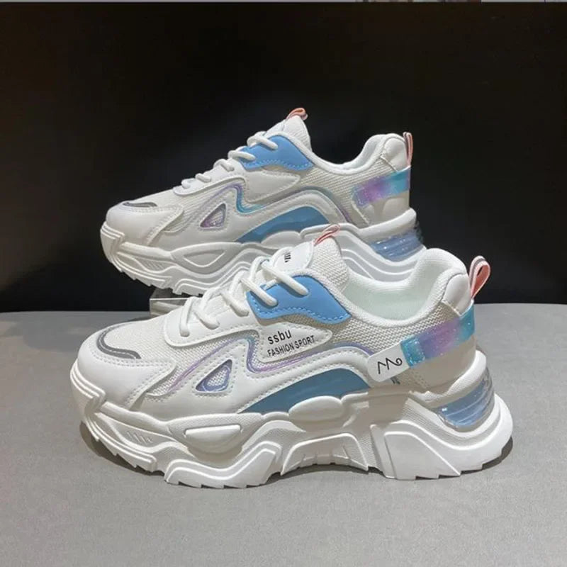 2025 Sneakers Women Platform Flat Shoes Woman Shoes Green Casual Trainers Ladies Chunky Sneakers Women Shoes