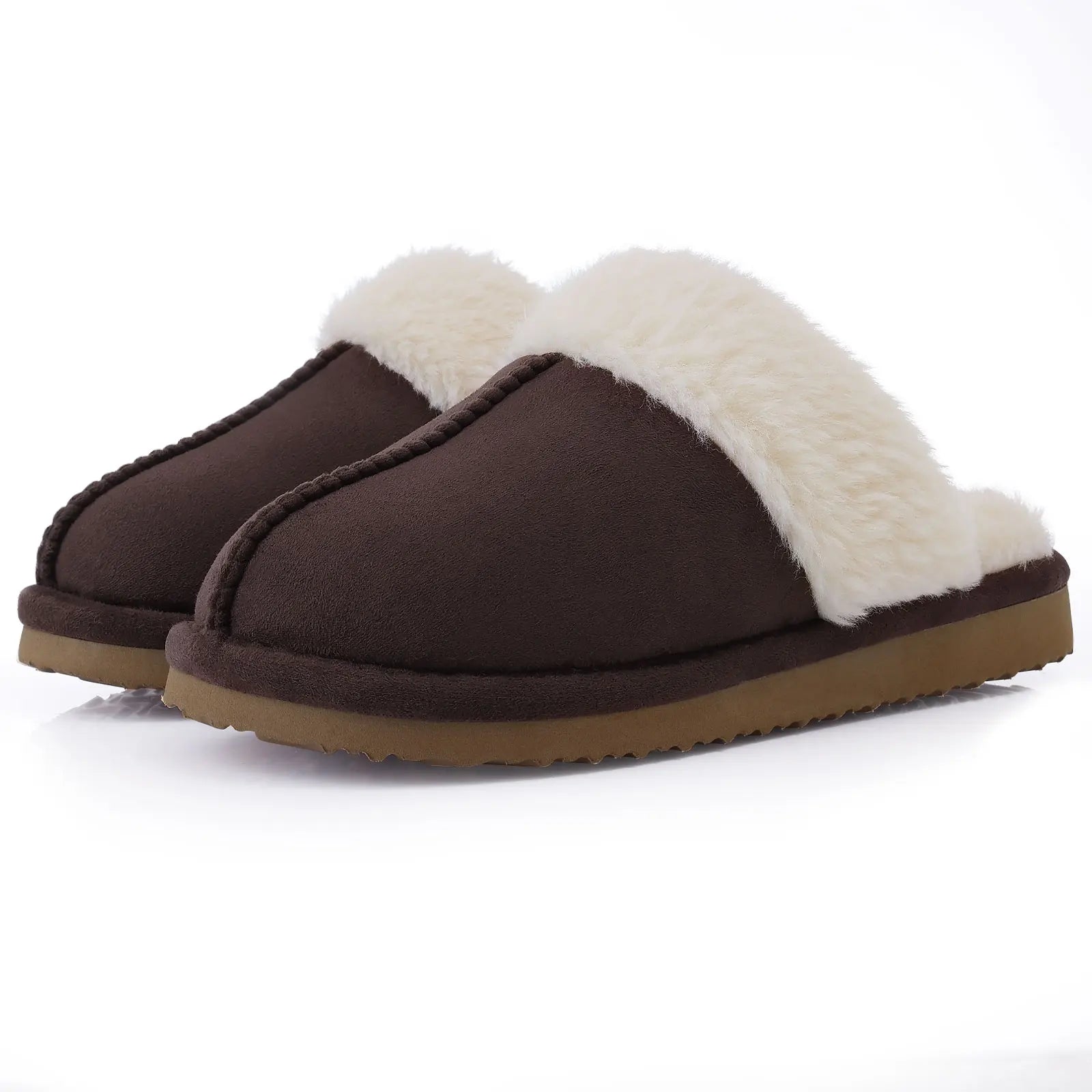 Kidmi Women's Platform Fuzzy Slippers Memory Foam Slippers Fluffy Winter House Shoes Indoor and Outdoor Antiskid Women Slippers