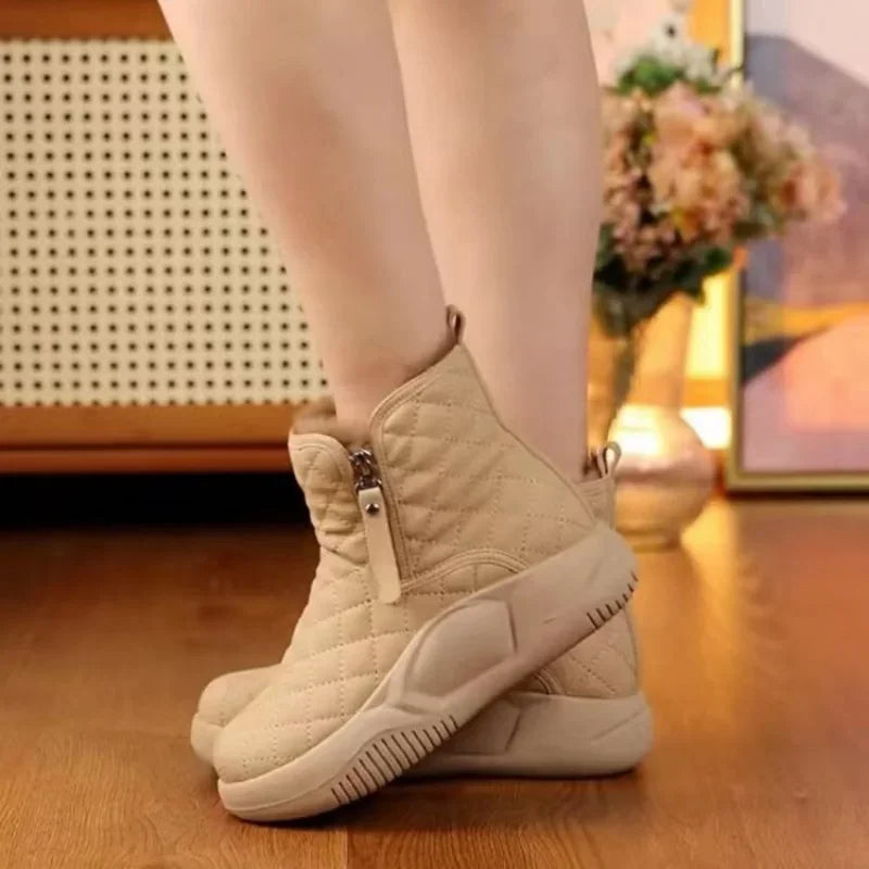 Thick Bottom Side Chain Warm Comfortable Snow Boots for Women In 2024 Winter New Fashion Casual Casual Short Boots for Women’s