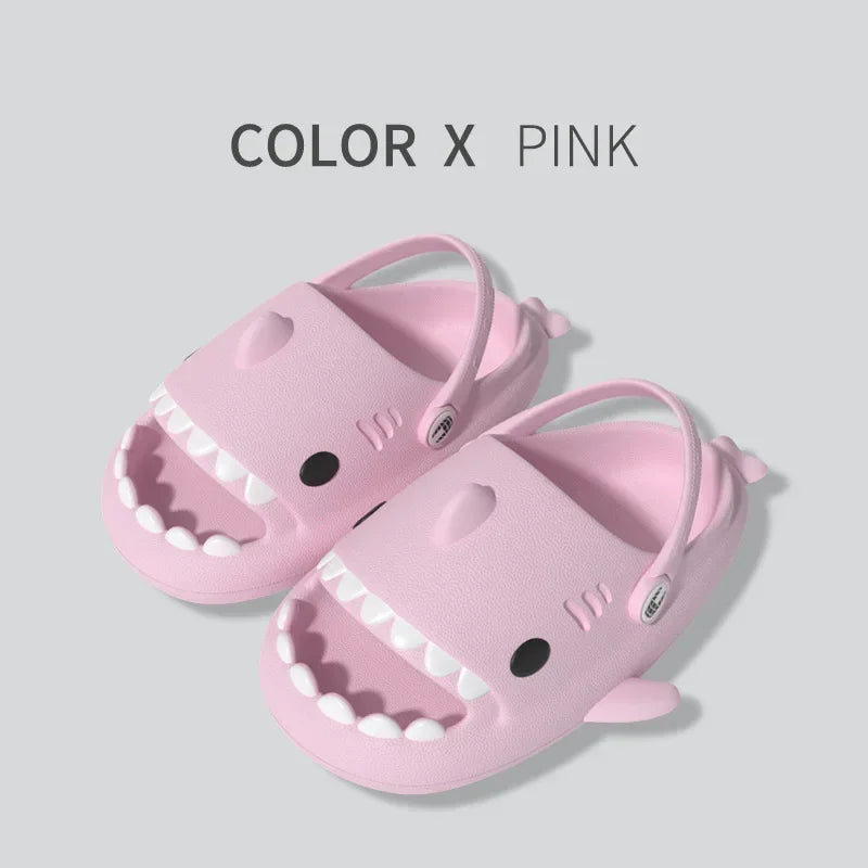 Women‘s Shark Band Slippers Summer Adults Men Indoor Bathroom Slides Couple Beach Flip Flops Anti-skid Thick Flat Shoes