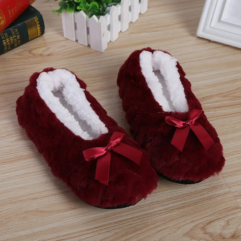Fluffy Female House Slipper Womens Winter Home Room Plush Warm Thick Faux Fur hairy Non Slip Grip Funny Indoor Floor Shoes Flat