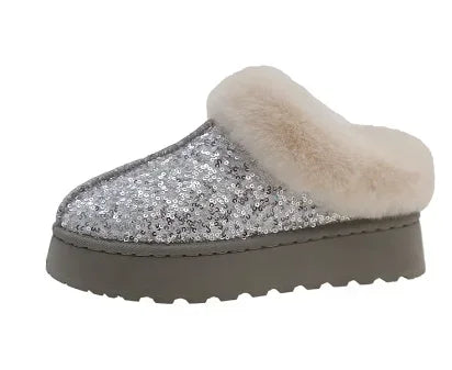 Winter Women Short Plush Warm Snow Boots Casual Shoes New 2024 Suede Fur Chelsea Ankle Boots Flats Platform Ladies Shoes