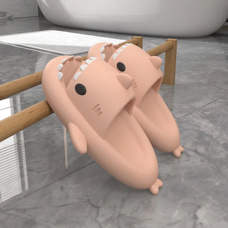 Fashions Women EVA Shark Slippers Girls Bathroom Non-slip Slides Adult Soft Comfortable Home Sandals Men Solid Color Flip Flops