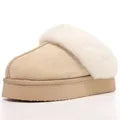 Kidmi Women's Platform Fuzzy Slippers Memory Foam Slippers Fluffy Winter House Shoes Indoor and Outdoor Antiskid Women Slippers