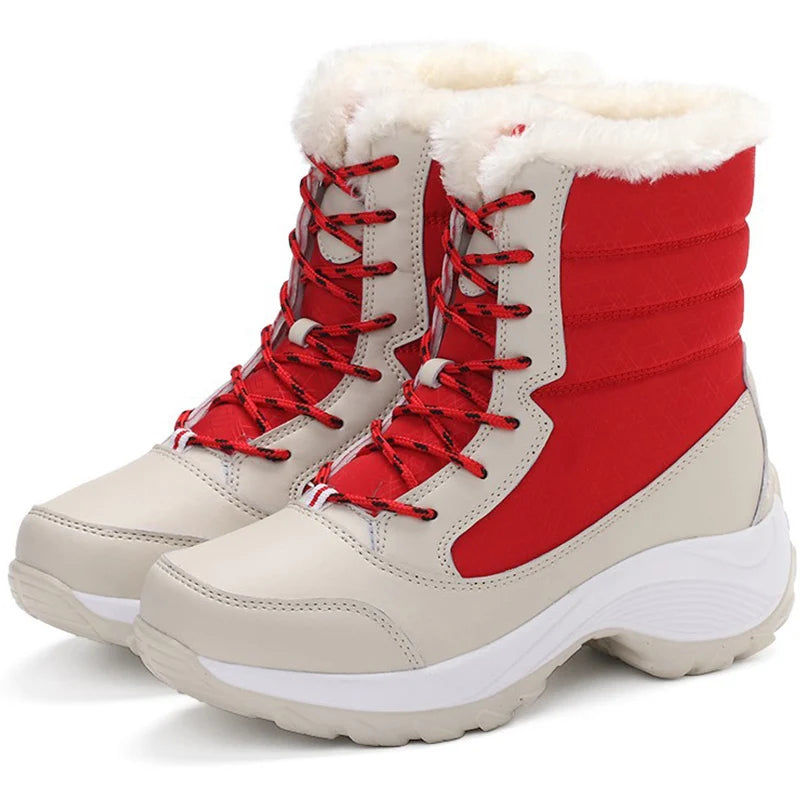 Women Boots Lightweight Heels Winter Boots Platform Ankle Botas Mujer Winter Shoes Women Fur Snow Boots Women's Winter Footwear