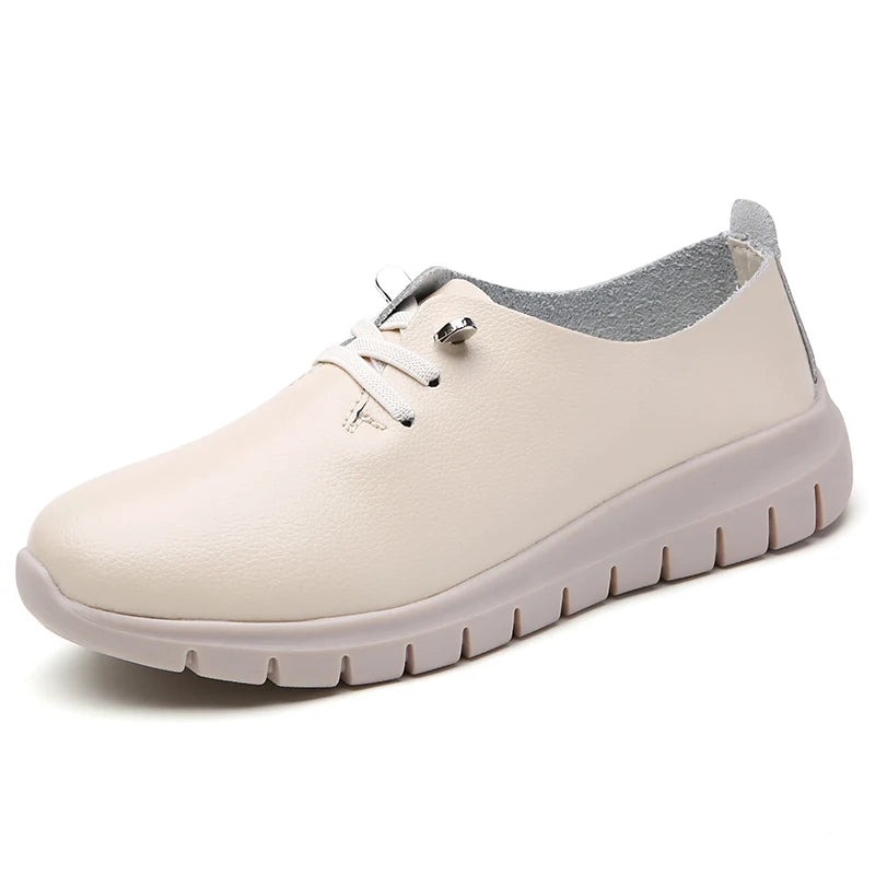 Chaussures Oxford tendance pour femmes, baskets plates décontractées en cuir, chaussures de créateur de luxe, mocassins plats légers pour femmes