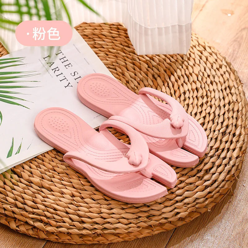 Travel Portable Flip-flops Folding Slippers Indoor And Outdoor Soft-soled Beach Hotel Couple Sandals Woman Man