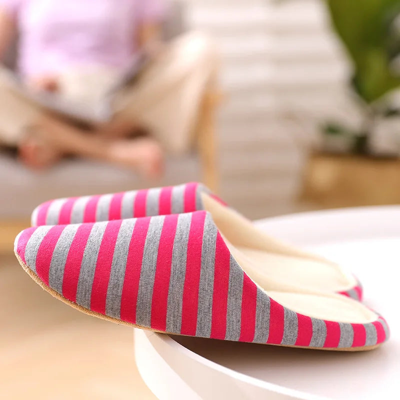 Home Slippers Women Men Soft House Winter Indoor Light Comfort Floor Shoes Female Male Silence Slides Bedroom Japanese Style