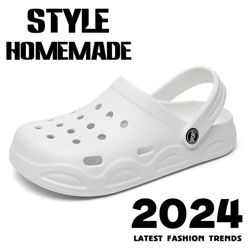 EVA Summer Women Fashion Cute Outdoor Non-Slip Rubber Slippers Indoor Soft Sole Couple Graffiti Sandals