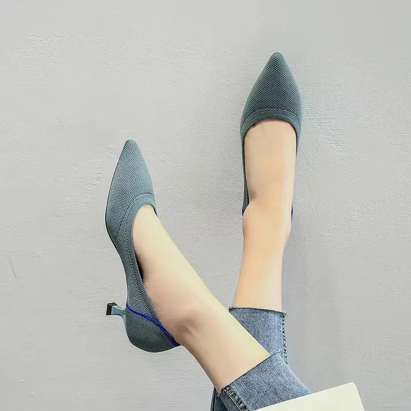 Women's high heels shoes 2025 new spring / autumn / fashion beautiful breathable sweat absorbing comfortable shallow mouth p