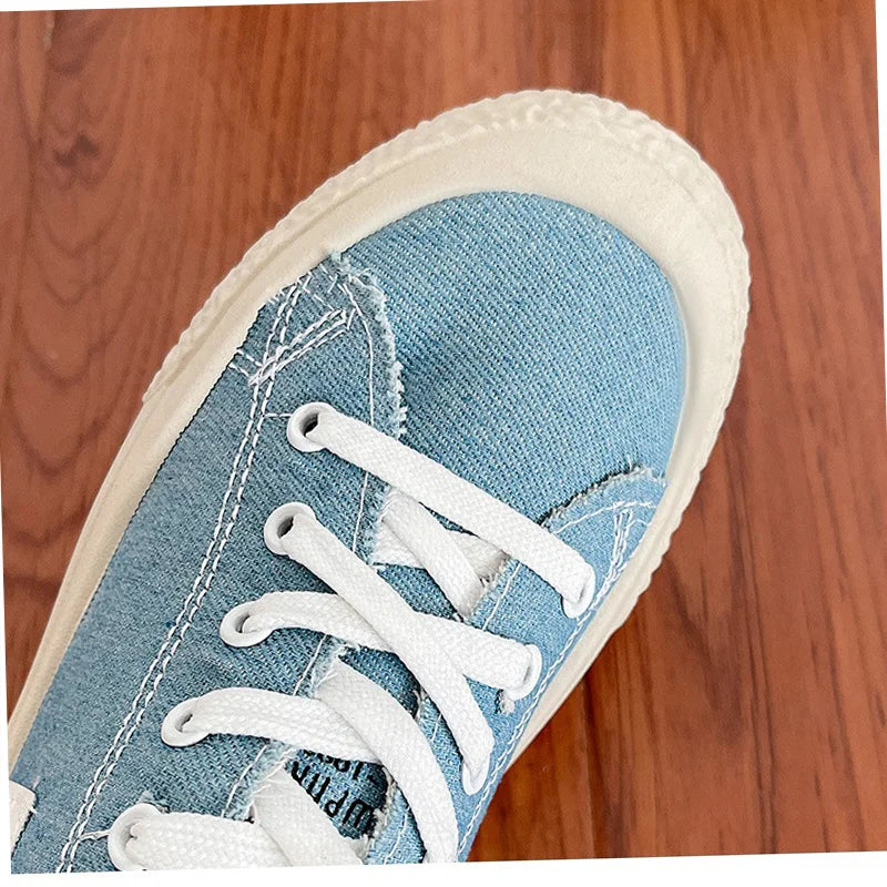 Platform Canvas Shoes, Schoolchildren, Soft Soles, Women's Shoes, Fashion, Slip-On Sneakers, Casual Shoes