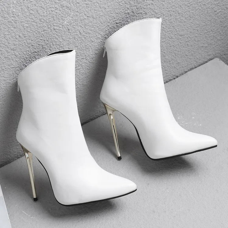 Women's Boots Autumn and Winter Fashion New Style Sexy Modern Boots Thin Heels Pointed Toe Platform high 12cm plus size 34-48