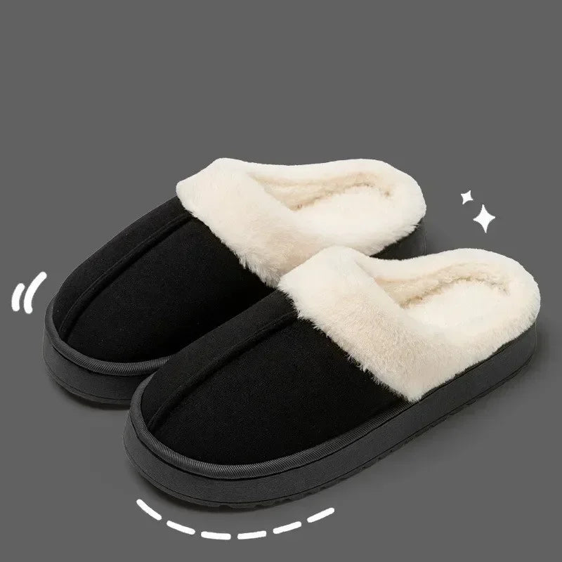 Soft and Comfortable Winter Slippers for Women with Plush Interior, Non-Slip Sole and Thick Bottom, Perfect for Indoor Wear
