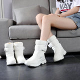 Women snow boots solid Camouflage nice fashion look BUFFIE Brand waterproof mid-calf warm plush lining light weight outsole free