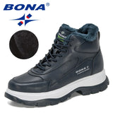 BONA 2022 New Designers Classics Winter Snow Boots Women Fashion Casual High-top Shoes Ladies Plush Warm Platform Ankle Boots