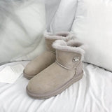 New Arrival 2022 Natural Fur 100% Genuine Sheepskin Snow Boots Shoes Women Wool Women Winter Snow Boots Brand Boots Women Shoes