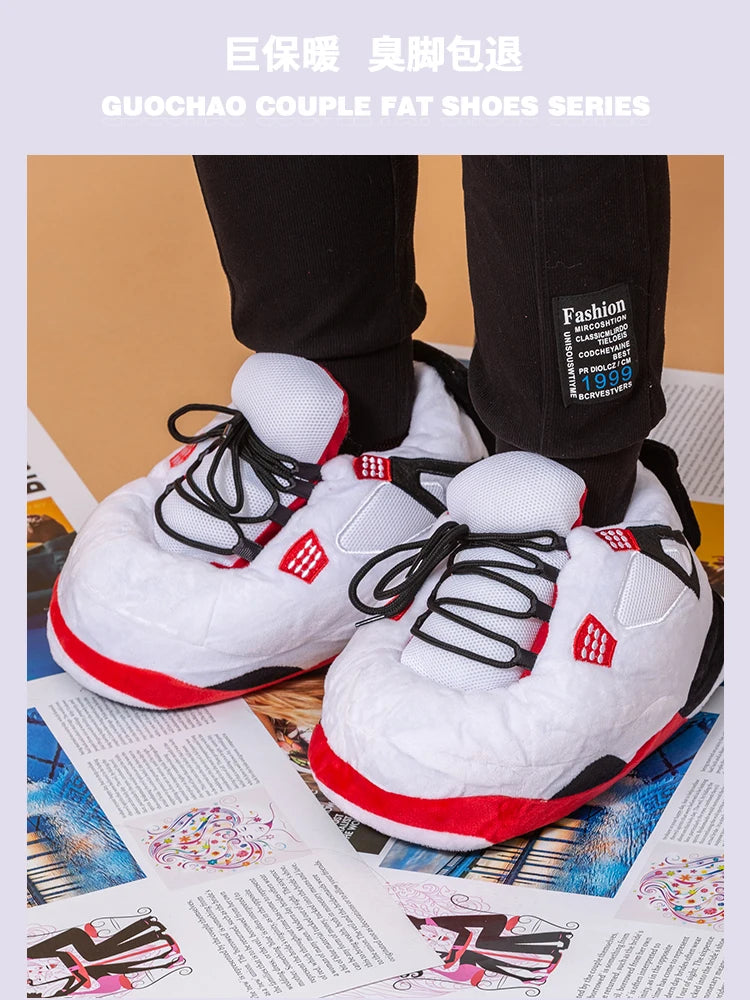 Unisex Winter Warm Home Slippers Women/Men One Size Sneakers Lady Indoor Cotton Shoes Woman House Floor Sliders Ladies Slippers