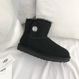 New Arrival 2022 Natural Fur 100% Genuine Sheepskin Snow Boots Shoes Women Wool Women Winter Snow Boots Brand Boots Women Shoes