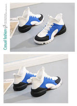 3New Women's Color Matching and Printing High Platform Platform Shoes Casual Sneakers Women