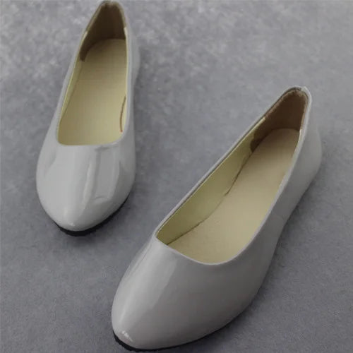 Candy Color Loafers Summer Ladies Flat Shoes Patent Leather Women Flats Comfortable Slip On Shoes Woman Plus Size EU42 WSH2215