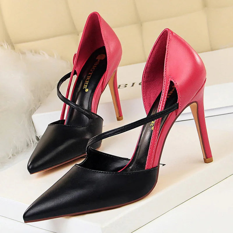 BIGTREE Shoes High Heels Woman Pumps Stiletto Women Shoes Women Basic Pump Fashion Women Sandals Female Shoes stilettos 9.5 cm
