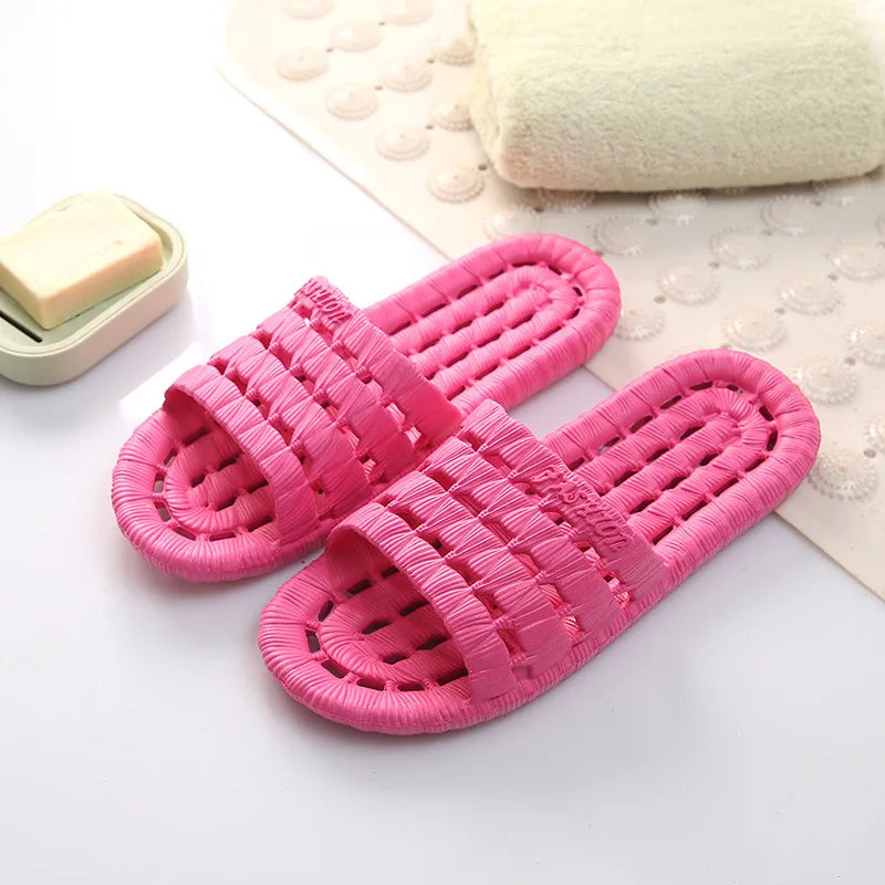 Couples EVA Platform Slippers Men Bath Ladies Soft Sole Slide Non-slip Flip Flops Comfortable Waterproof Shoes Neutral Style