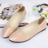 Candy Color Loafers Summer Ladies Flat Shoes Patent Leather Women Flats Comfortable Slip On Shoes Woman Plus Size EU42 WSH2215