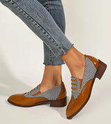 EAGSITY British style Loafers shoes Women slip on Square heel pointed toe Dress Shoes party office lady casual sneaker shoes