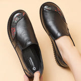 24hours shipping genuine leather ballet flats women's moccasins top quality loafers mom slip on vintage flats woman ladies shoes