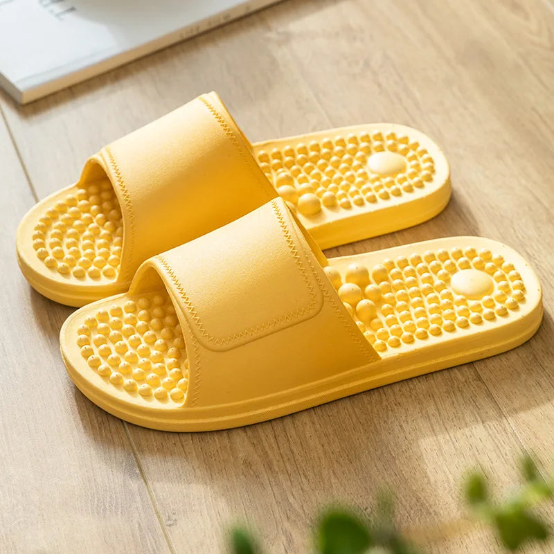 2022 Massage Slippers Sandals for Women Men Unisex Indoor Non-slip Solid Soft Bottom Couple Flip Flops Home Bathroom Shoes