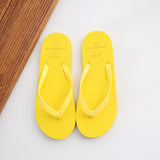 Simple Solid Color Comfortable Slippers Flip Flop Women Summer Korean Fashion Casual Non-Slip Couple Flip Flops Breathable Beach