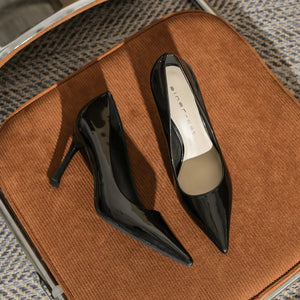 Pointed high heels fine heeled simple versatile high-heeled single shoes high heels